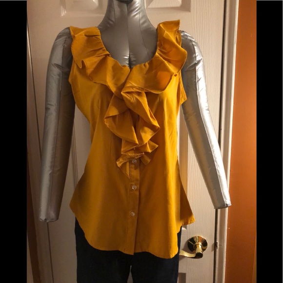 Banana Republic Tops - Banana Republic sleeveless ruffle shirt